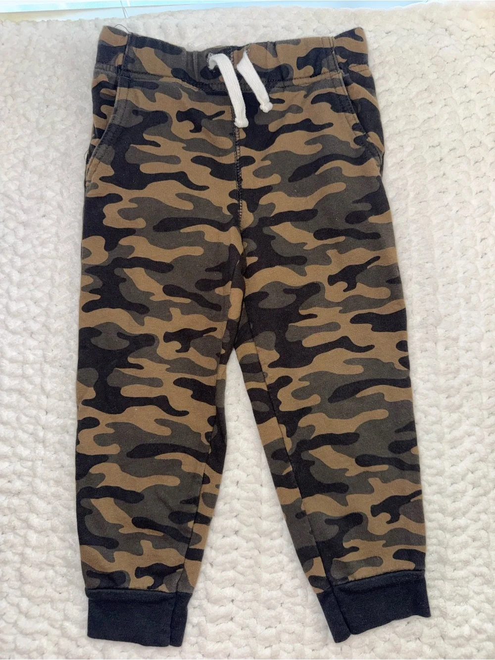 Carter's Boys Camo Drawstring Joggers - Brown & Black